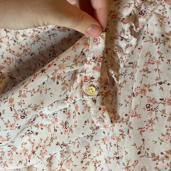 GAP Floral Print Long Sleeve Blouse Size Small - Picture 3 of 10